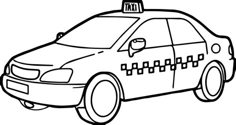awesome taxi driver car fast coloring page raskraski taksa marki
