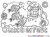 Oktoberfest Sheet Colouring Fish Coloring Title sketch template