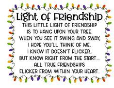 friendship ornament light  friendship friend christmas etsy