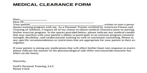 sample clearance letter format  doctor assignment point