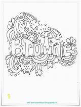 Brownie sketch template