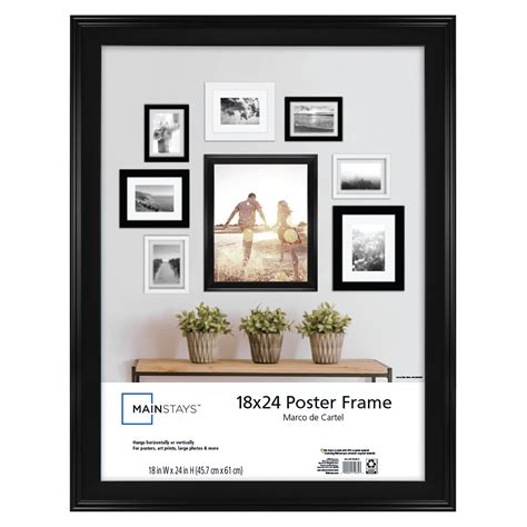 mainstays  casual poster  picture frame black walmartcom