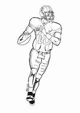 Coloring Football Pages American Player Printable Kids Print sketch template