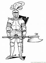 Coloring Pages Printable Knight Knights Color sketch template