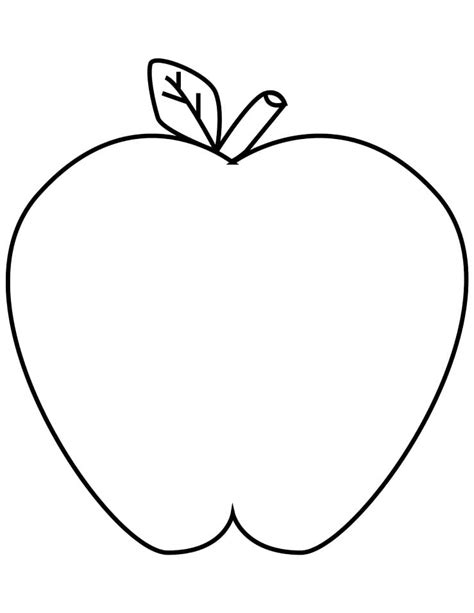 printable simple apple coloring page  print  color