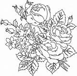 Roses Adults Coloring Pages Flowers Printable Flower Beautiful Do sketch template
