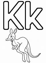 Coloring Letter Kangaroo Pages Kids Alphabet Teach Write Better sketch template