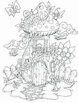 Fairy Coloring House Pages Mushroom Printable Getcolorings Color Print Getdrawings sketch template