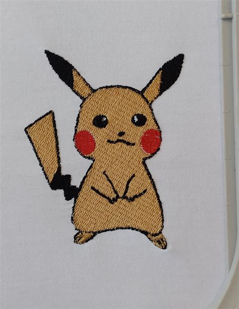 Pokemon Pikachu Embroidery Designs Pikachu Embroidery Pattern Etsy