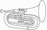 Baritone Marching Euphonium Terompet Bariton Strough Imgbin sketch template