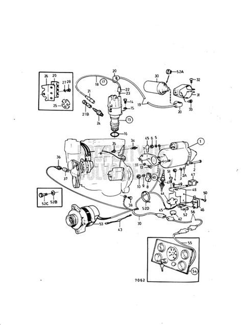 volvo penta exploded view schematic electrical system  instrument  aqa