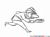 Looking Colouring Man Old Clues Kids Coloring Sheet Title sketch template