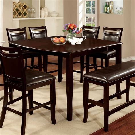 furniture  america ridgeway square counter height dining table walmartcom