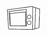 Oven Microwave Coloring Coloringcrew Kitchen sketch template