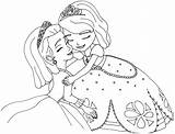 Coloring Pages Sofia Princess Print First Girls sketch template