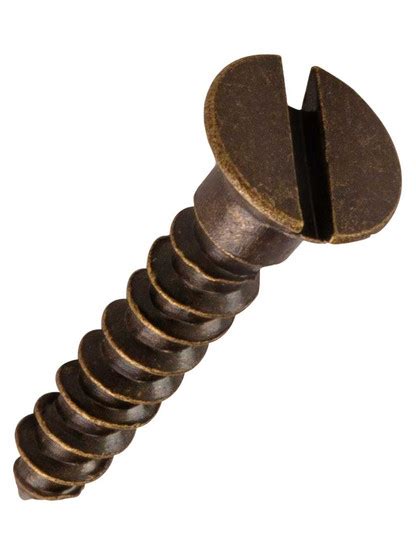 6 X 3 4 Inch Brass Flat Head Slotted Wood Screws 25 Pack House Of