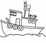 Boat Coloring Pages Drawing Tugboat Ferry Fishing Tug Printable Boats Color Print Getcolorings War Getdrawings Clipartmag sketch template