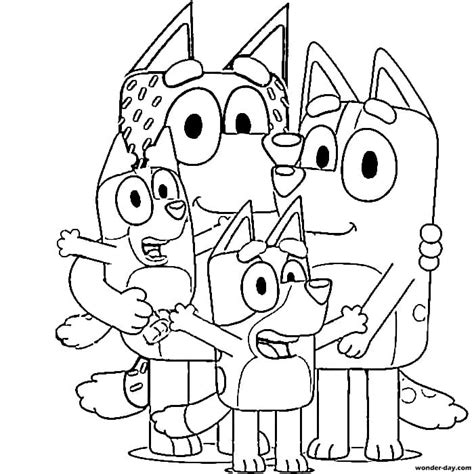 bluey colouring pages  printable coloring page blog