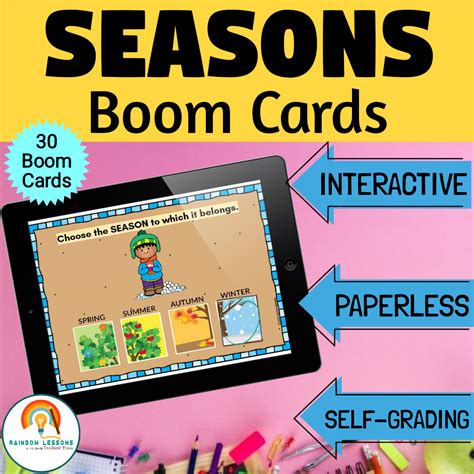 seasons activities  seasons boom cards   teachers