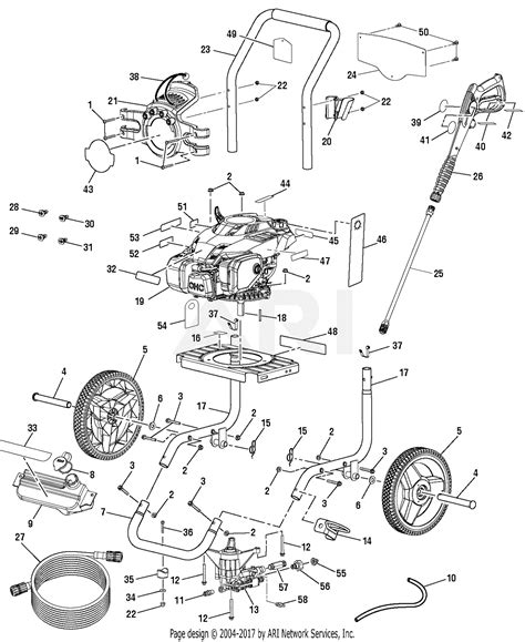 homelite psb powerstroke pressure washer parts diagram  general assembly