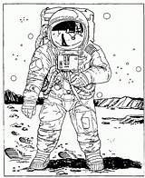 Coloring Astronaut Space Pages Colouring Outer Adults Color Astronauts Printable Sheets Kids Print Moon Adult Tooth Girl A4 Astronomie Way sketch template