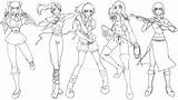 Female Drawing Anime Manga Body Character Clipart Warriors Reference Deviantart Girl Base Females Clip Bodys Warrior Poses Pose Draw Template sketch template