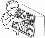 Book Put Coloring Bookshelf Drawing Pages Kid Shelf Color Getdrawings Place Getcolorings sketch template