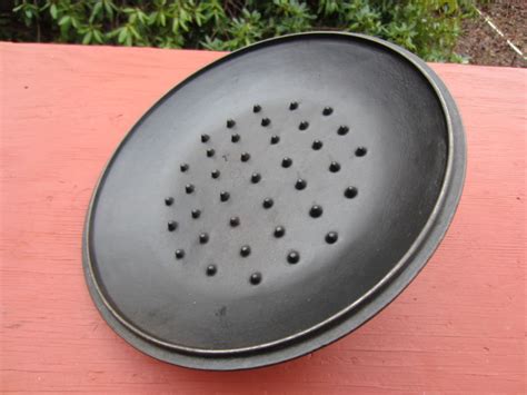 vintage cast iron  hammered drip top lid  wagner ware  etsy
