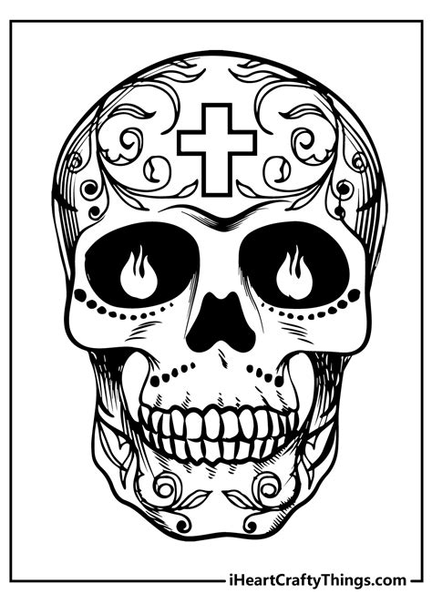 coloring pages  skulls home design ideas