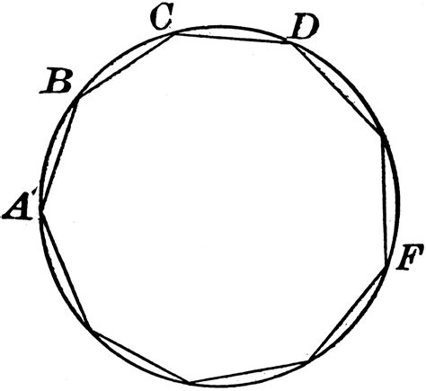 nonagon inscribed   circle clipart