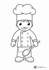 Coloring Pages Printable Cooking Cook sketch template