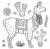 Llama Coloring Pages Lama Printable Funny Wonder Rock sketch template