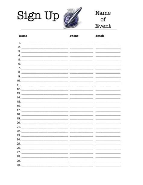 excel sign  sheet templates excel xlts