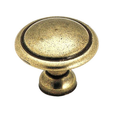 Amerock 1 3 8 In Light Antique Brass Cabinet Knob 848lb The Home Depot
