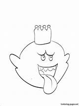 Boo Mario Coloring Pages King Getdrawings Printable Drawing Bomb Getcolorings Print sketch template