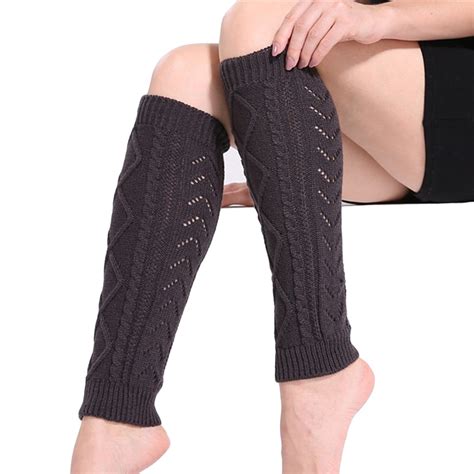 2017 winter womens leg warmers cotton crocheted warm boot cuffs thigh