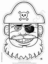 Pirate Template Mask Hat Outline Printable Advertisement sketch template