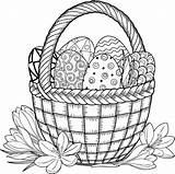 Pisanki Kolorowanka Pasqua Uova Wielkanocnym Koszyczku Druku Wielkanocny Pokoloruj Koszyczek Drukowania Obrazek sketch template