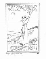 Women Suffrage Votes Poster Coloring Do Celebrates Hab sketch template