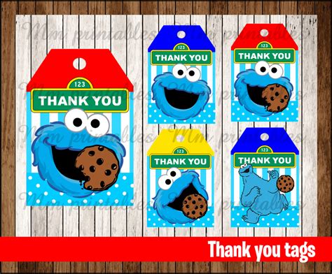 sale cookie monster   tags instant  printable