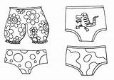 Underpants sketch template
