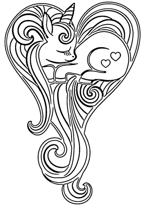 unicorn coloring pages  hearts unicorn  heart coloring pages