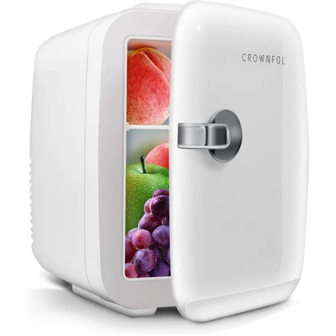 crownful mini fridge  liter  portable cooler  warmer personal fridge  skin care