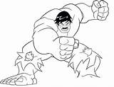 Hulk Cartoon Drawing Coloring Getdrawings sketch template
