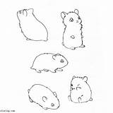 Hamster sketch template