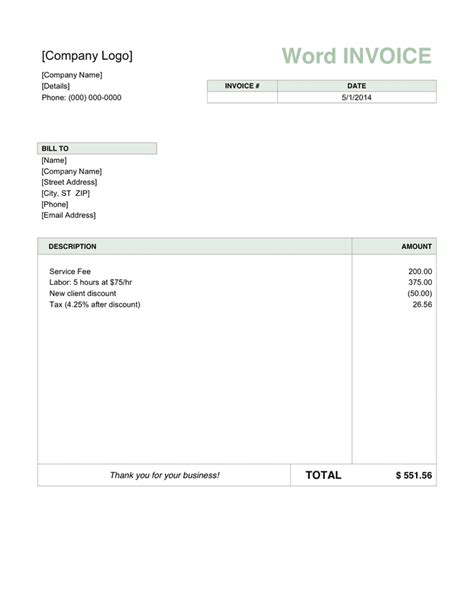 Basic Invoice Template Download Free Documents For Pdf Word And Excel