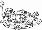 Snorkel Tegninger Bambino Snorkler Sommer Snorkeling Acqua Getdrawings Scuba Farvelægning Yoyo Kategorier sketch template