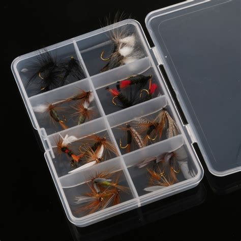 maximumcatch clear plastic fly fishing box  pcs fly fishing hooks fly files combo set