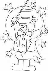 Circus Coloring Pages Printable Kids Clown Bear Ringmaster Colouring Magician Theme Cute Preschool Teddy Carnival Color Crafts Sheets Bestcoloringpages Getcolorings sketch template