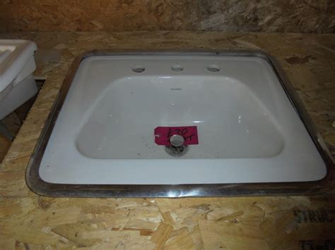 salvaged sink  metal trim authentic reclamation